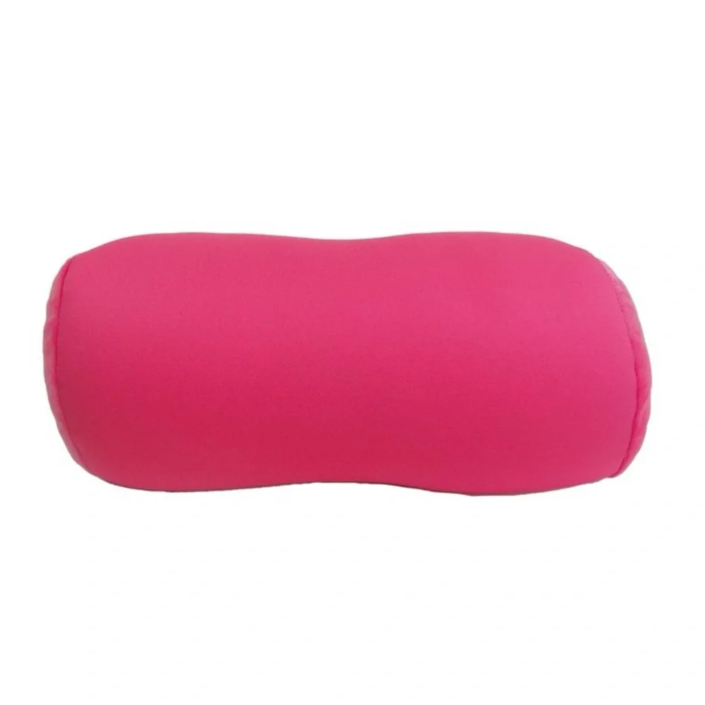 Hot Pink Microbead Bolster Travel Pillow Neck Back Support Cushion